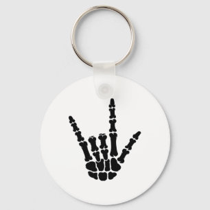 Asl American Sign Language I Kärlek You Skeleton H Nyckelring