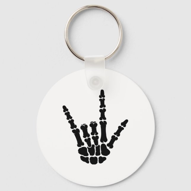 Asl American Sign Language I Kärlek You Skeleton H Nyckelring (Framsida)