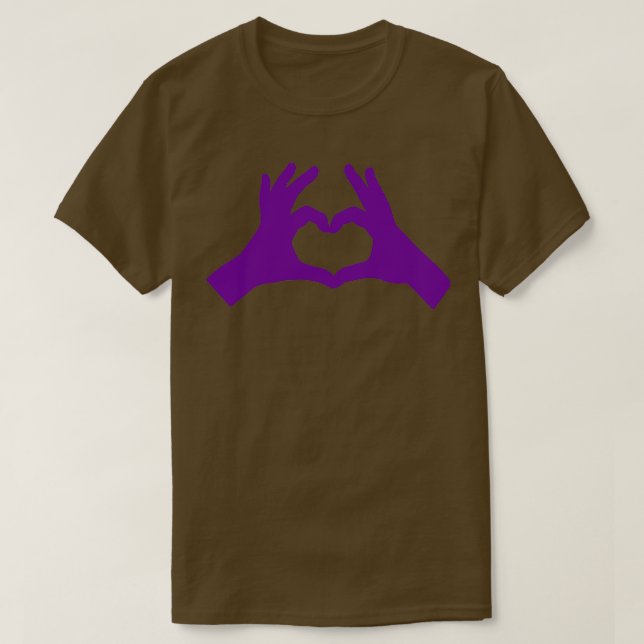 ASL American Sign Language Kärlek 4 T Shirt (Design framsida)