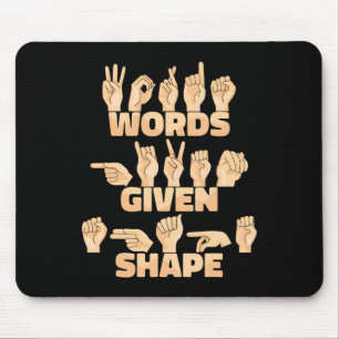 ASL American Sign Language Ord har fått form Musmatta