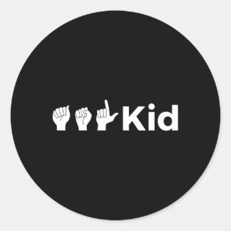 Asl American Sign Language Runt Klistermärke