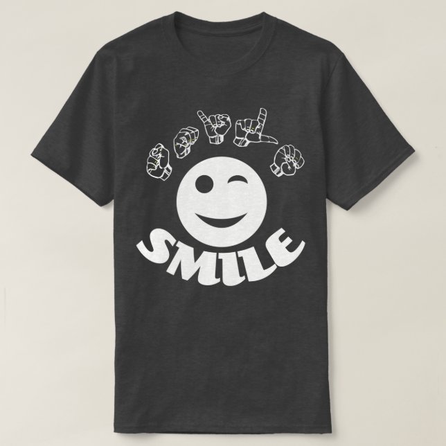 ASL American Sign Language Smile TShirt Classic TS T Shirt (Design framsida)