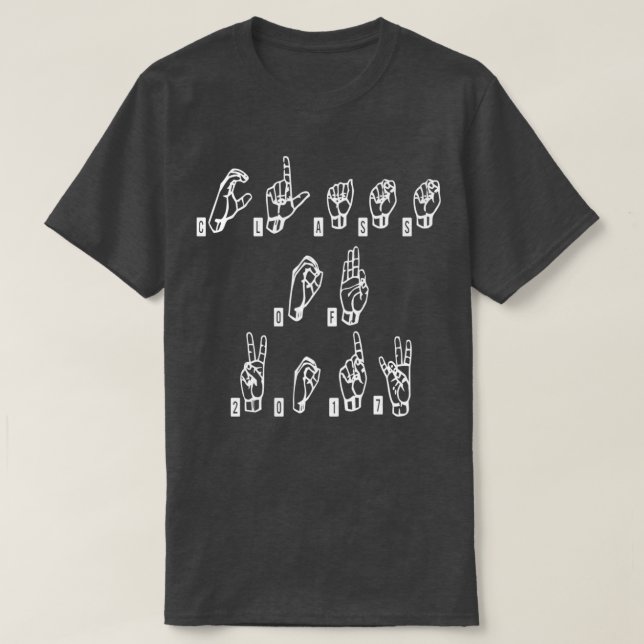 ASL American Sign Language T Shirt (Design framsida)