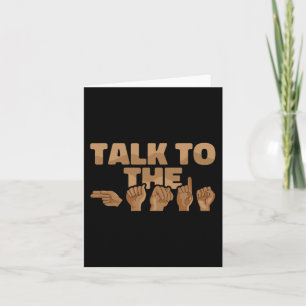 ASL American Sign Language Talk med Händer 1 Kort