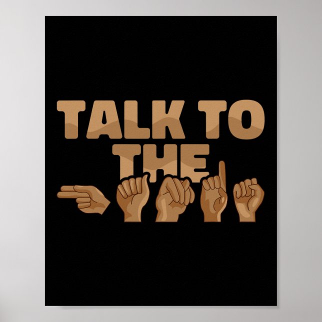 ASL American Sign Language Talk med Händer 1 Poster (Framsidan)