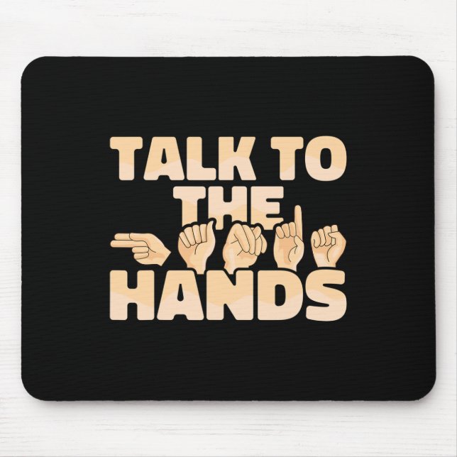 ASL American Sign Language Talk med Händer Musmatta (Framsidan)