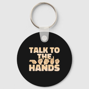 ASL American Sign Language Talk med Händer Nyckelring