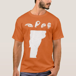 ASL American Sign Language Vermont Home T Shirt