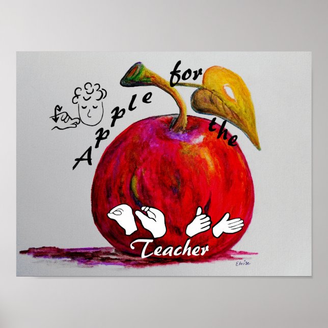 ASL Apple for Teacher Poster (Framsidan)