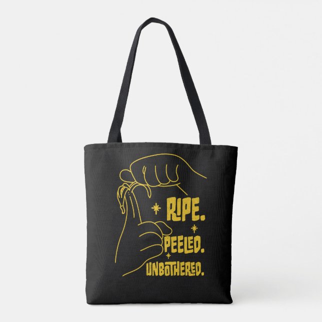 ASL Banana Design - Ripe, Peeled, Unbothered   Tygkasse (Baksida)