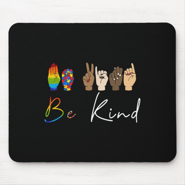 ASL Be Autism Awareness HGBT Pride Kindness W Musmatta (Framsidan)