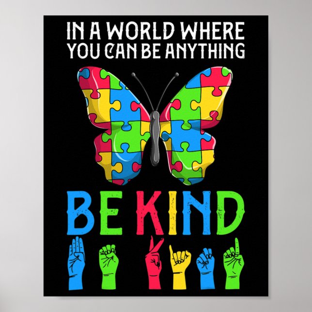 ASL Be Kinart s1 ASL American Sign Language Poster (Framsidan)