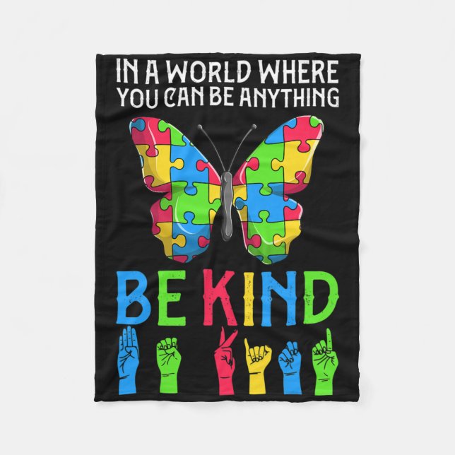 Asl Be Kind S1  Fleecefilt (Framsidan)