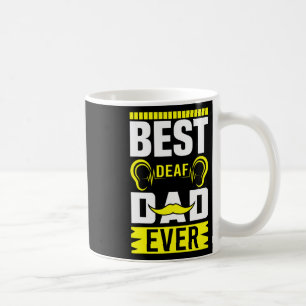 Asl Best Döv Pappa någonsin signera Döv Awarenes Kaffemugg