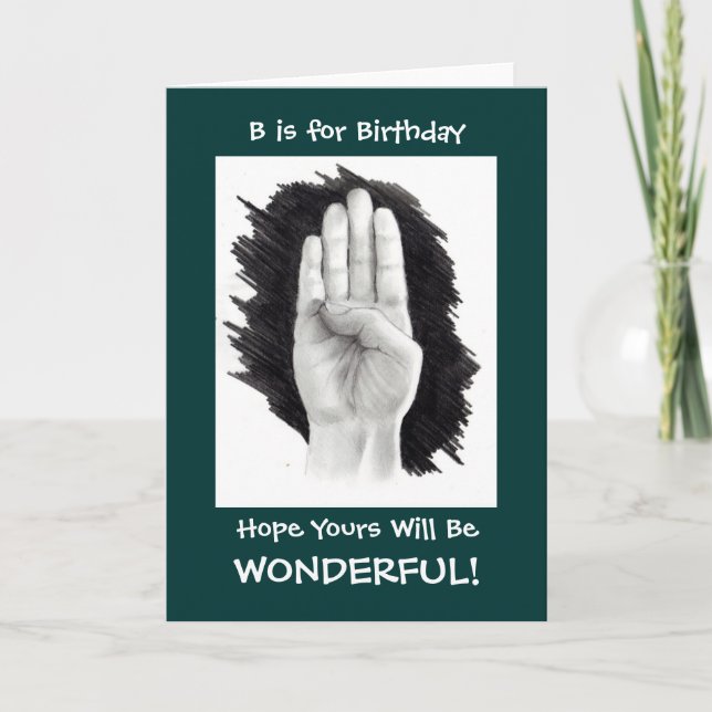 ASL BIRTHDAY CARD KORT (Framsida)