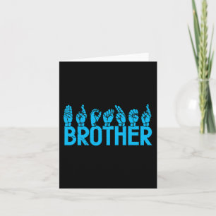 ASL Brother American Sign Language Döv Awareness Kort