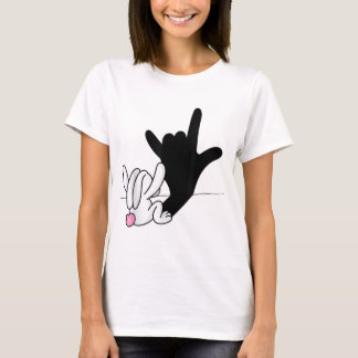ASL Bunny Reflection I Kärlek You Hand Sign Langua T Shirt