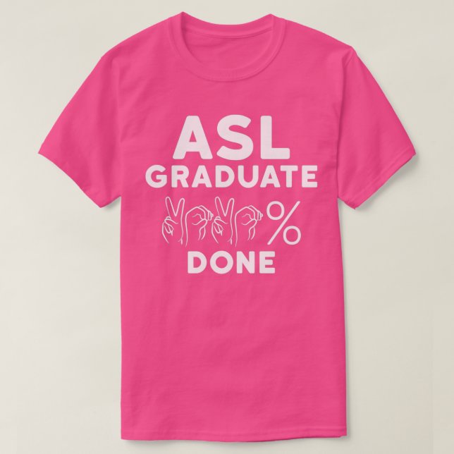 ASL Class Sign Language 2020 Senior Graduation des T Shirt (Design framsida)