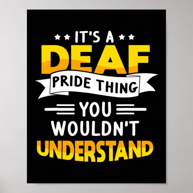 Asl Deaf Awareness Hearing Loss And Sign Language  Poster (Framsidan)