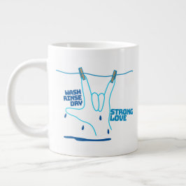 ASL Design - Tvätta, Skölj och Torka Kärlek JAG ÄL Jumbo Mugg