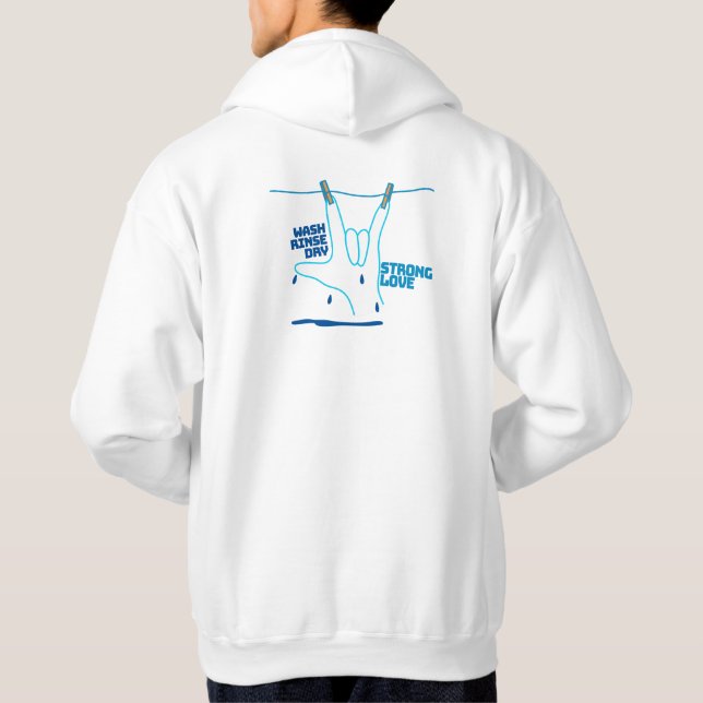 ASL Design - Wash, Rinse, and Dry Love ILY Hoodie (Baksida)