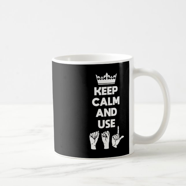 ASL-Dövets medvetenhet och signera språk 1 Kaffemugg (Höger)