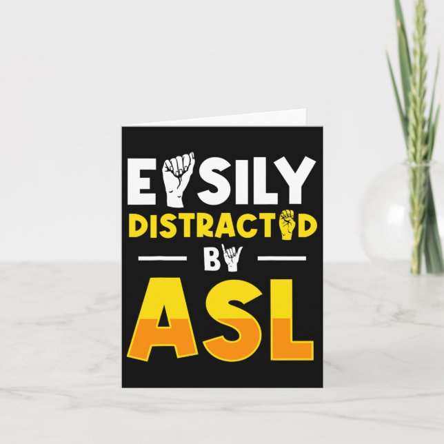 ASL dövmedvetenhet och teckenspråk 3  Kort (Framsida)