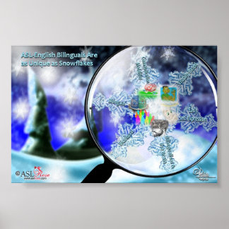 ASL-English Bilinguals - Snöflingor Poster