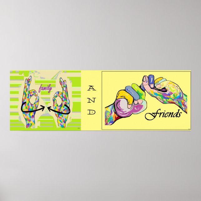 ASL-familj och vänner Poster (Framsidan)