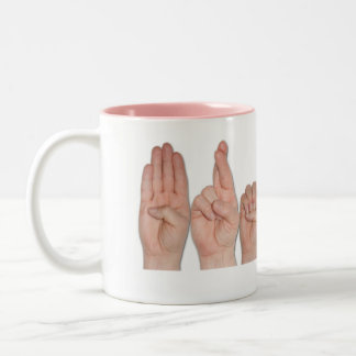 ASL Fingerspaltad Namn-kaffe Mugg