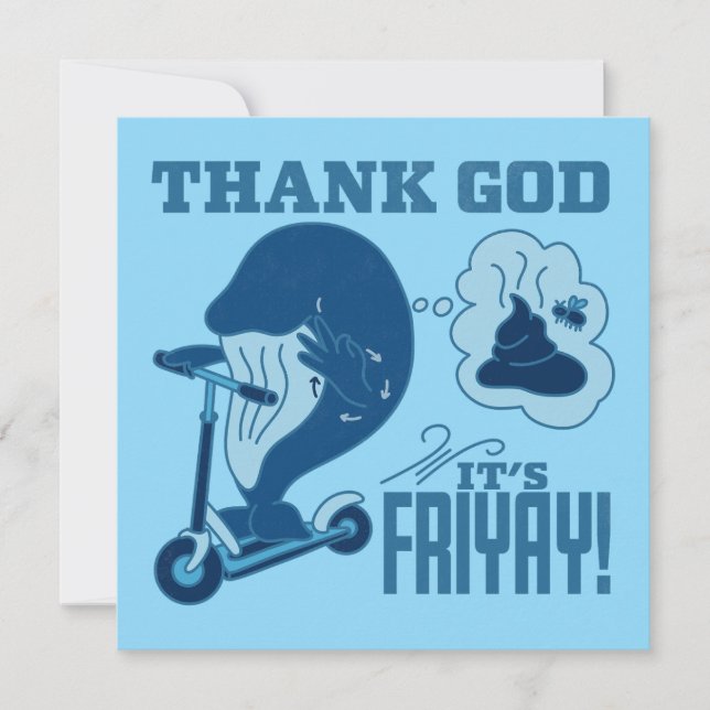 ASL fredagsdesign - Tack gode Gud det är Fredag!  Kort (Framsida)