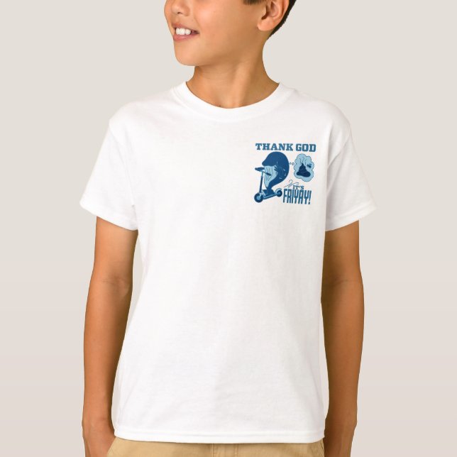 ASL fredagsdesign - Tack Gud Det Är Fredag!  T Shirt (Framsida)