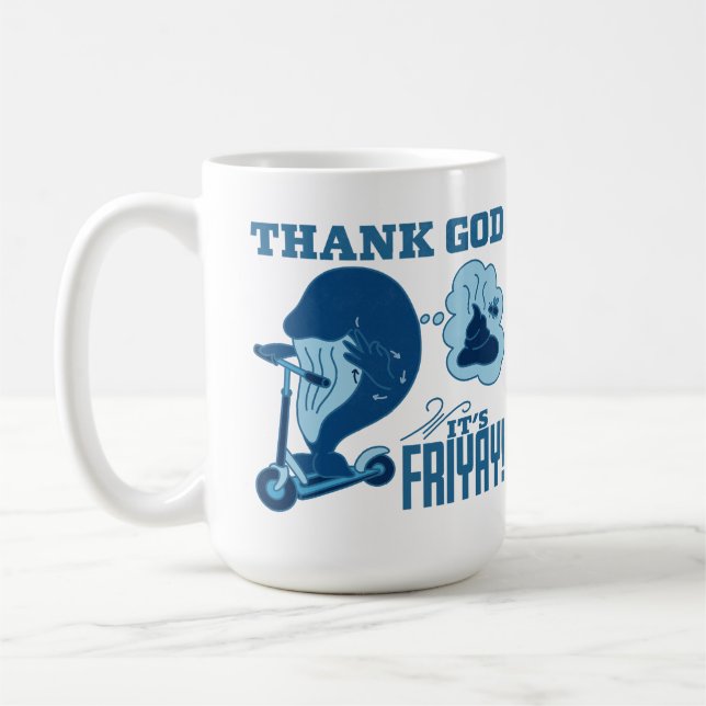 ASL Friday Design - Thank God It’s Friyay!  Kaffemugg (Vänster)