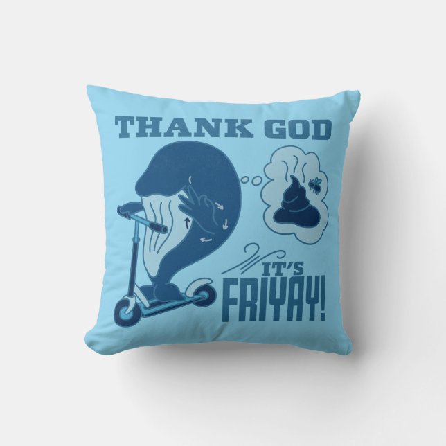 ASL Friday Design - Thank God It’s Friyay!  Kudde (Framsida)