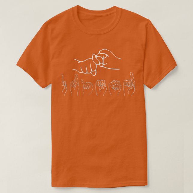 ASL Friend Cute ASL - pris för presentsigneringssp T Shirt (Design framsida)