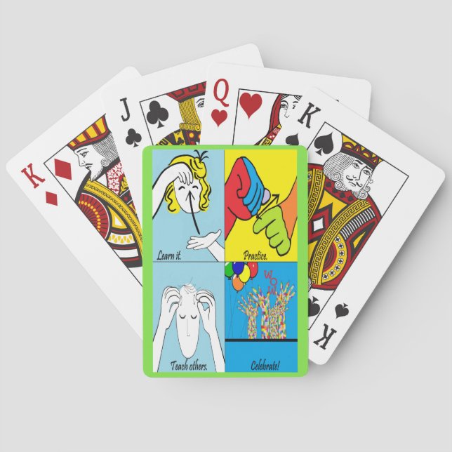 ASL fyra steg för att lyckas Casinokort (Baksidan)