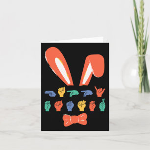 Asl Glad påsk Candy Sign Language Eggs Women me Kort