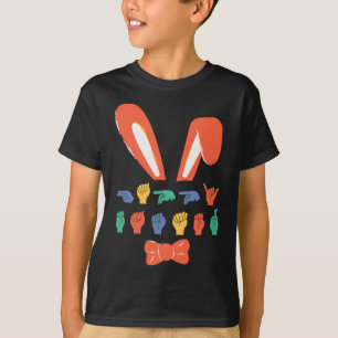 Asl Glad påsk Candy Sign Language Eggs Women me T Shirt