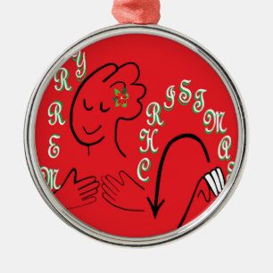 Asl-god jul julgransprydnad metall