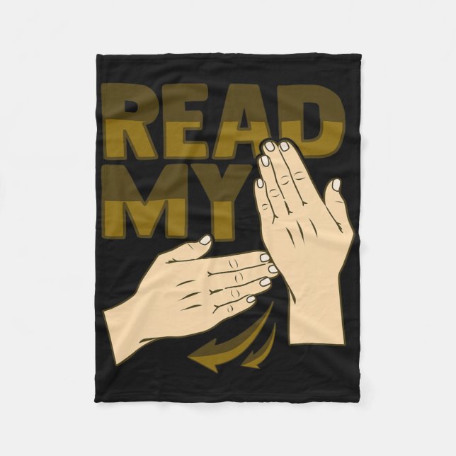 Asl Hand Gesture Deaf Hearing Loss Awareness 12  Fleecefilt (Framsidan)