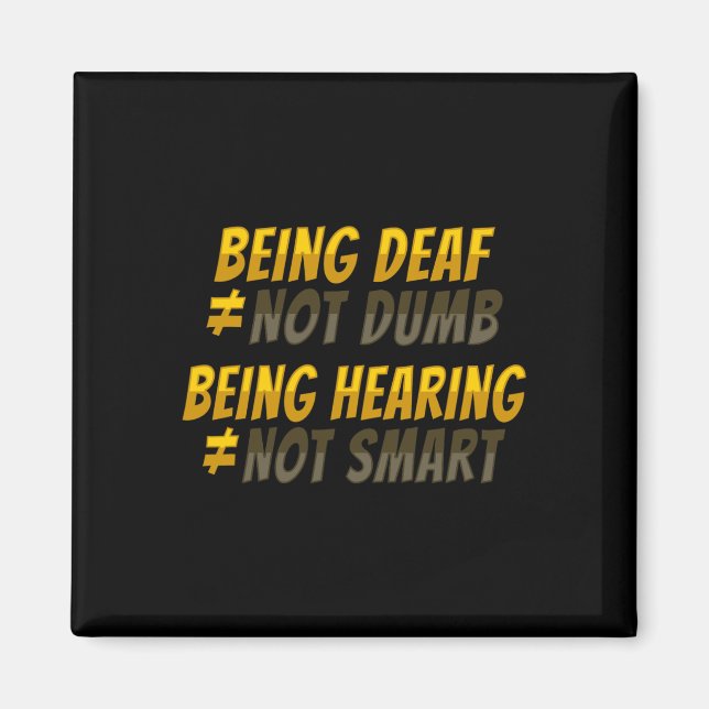 Asl Hand Gesture Deaf Hearing Loss Awareness 6  Magnet (Framsidan)
