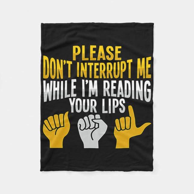 Asl Hand Gesture Deaf Hearing Loss Awareness 9  Fleecefilt (Framsidan)