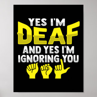 ASL Hand Gesture Döv Hörselförlust Medvetenhet 11 Poster