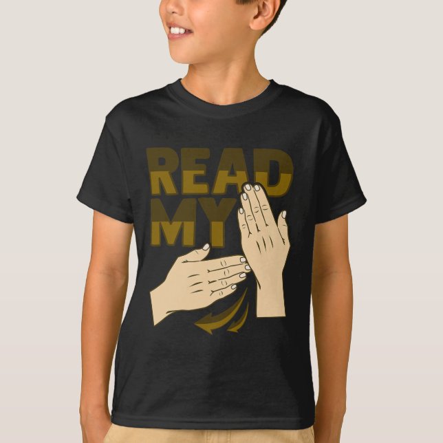 ASL Hand Gesture Döv Hörselförlust Medvetenhet 12 T Shirt (Framsida)