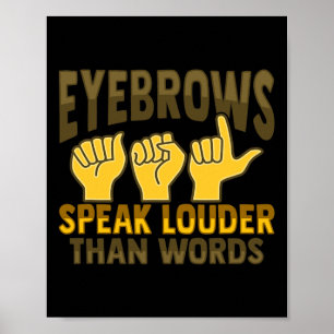 ASL Hand Gesture Döv Hörselnedgång Medvetenhet 5 Poster