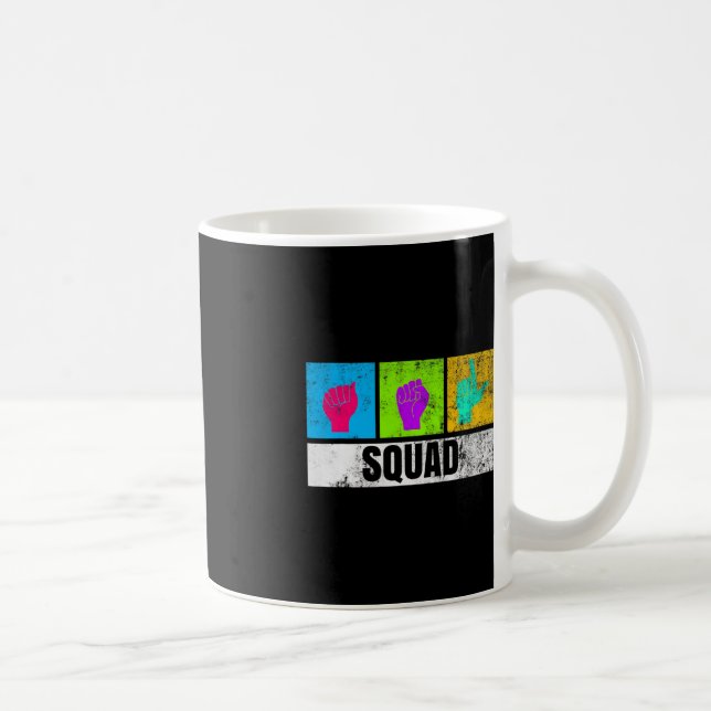 ASL Hand-teckenspråk för Dövets Pride och Dövets A Kaffemugg (Höger)