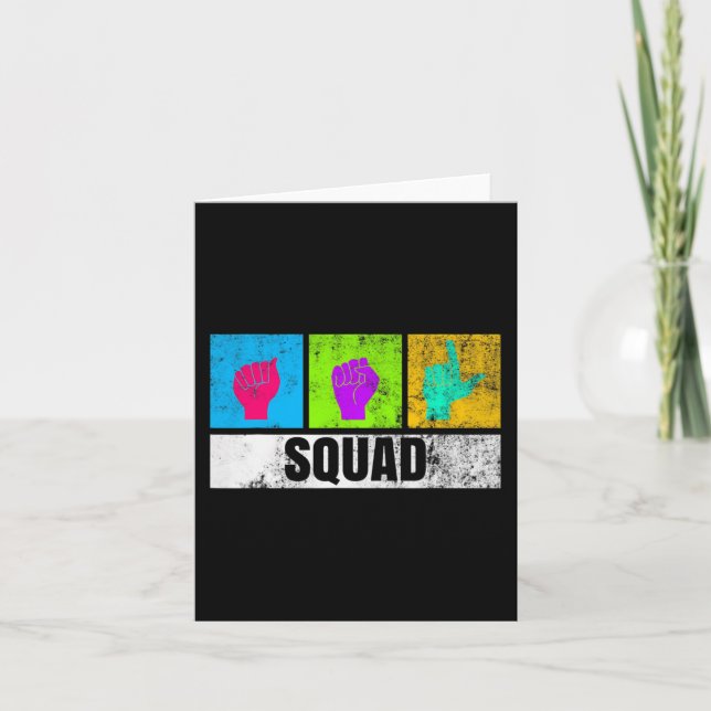 ASL Hand-teckenspråk för Dövets Pride och Dövets A Kort (Framsida)