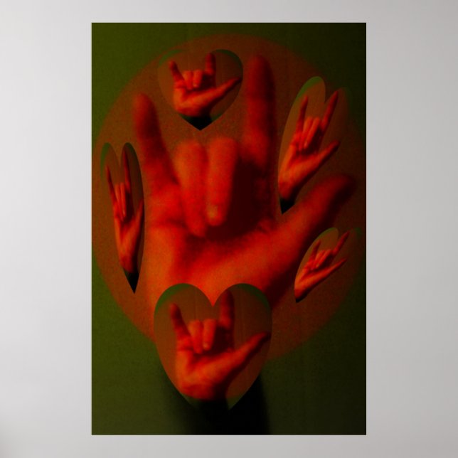 ASL HÄNDER i KÄRLEK Poster (Framsidan)