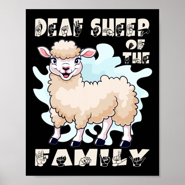 ASL-handgest Hand teckenspråkshörselförlust en Poster (Framsidan)