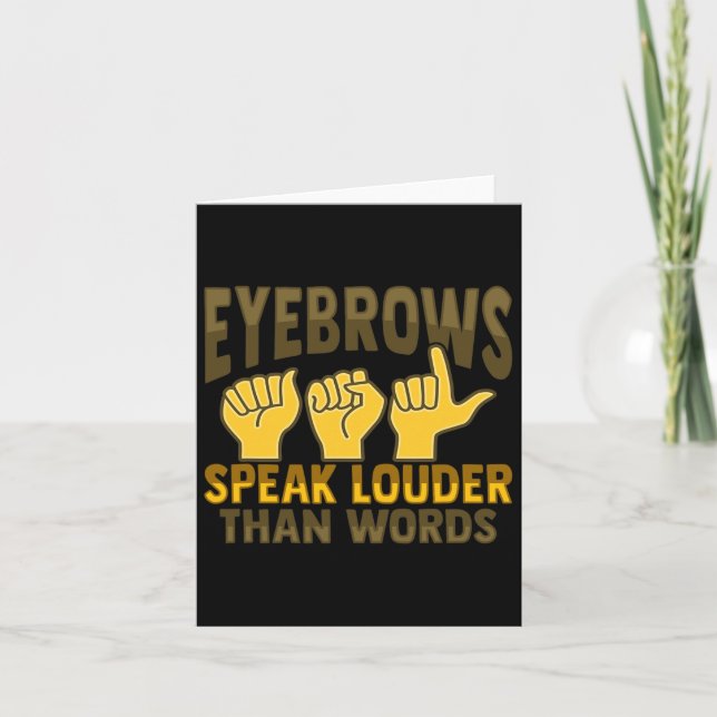 Asl Handgestikulering döv hörselnedsättning Medvet Kort (Framsida)